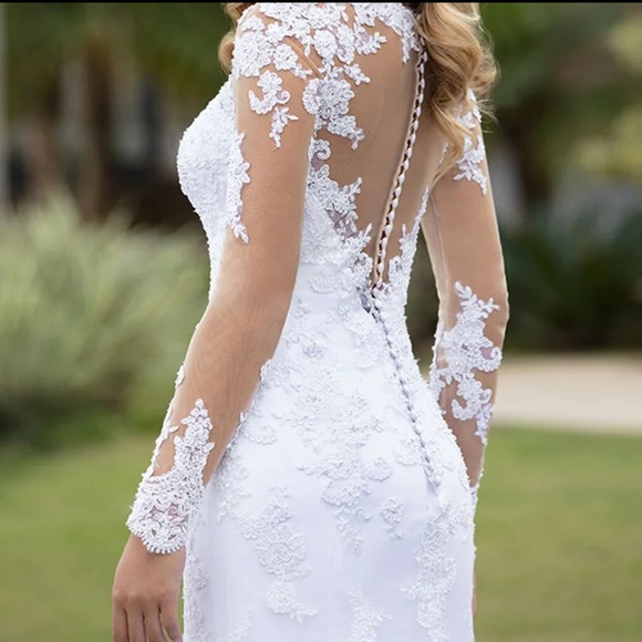 🎉PREORDER Lace Mermaid Wedding Bridal Tulle Dress - Sizes 2 thru 24 available - Picture 4 of 16